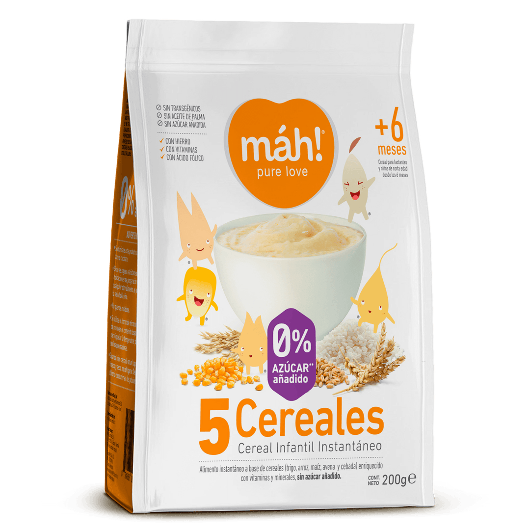 Cereal para Bebés Máh! 5 Cereales